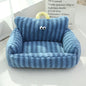 Winter Warm Pet Sofa Bed — Plush Kennel Cushion for Small Dogs & Cats
