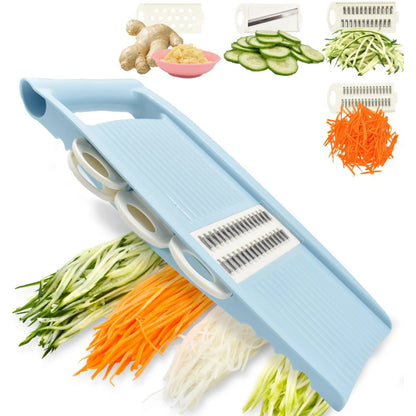 5-in-1 Vegetable & Fruit Slicer - Multifunctional Manual Grater, Cutter & Dicer for Kitchen