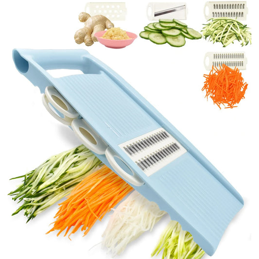 5-in-1 Vegetable & Fruit Slicer - Multifunctional Manual Grater, Cutter & Dicer for Kitchen