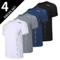 Men's Gradient Quick-Dry Sports T-Shirt Short Sleeve - Running & Fitness Casual Tee