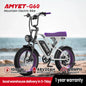 Electric Fat-Tire Bike 1000W (Peak 1500W) – 48V 20Ah Removable Battery, 20×4 in (50.8×10.16 cm) Wheels, 7-Speed, Dual Suspension