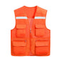 Stylish Vest Coat Breathable Cargo Vest Mesh Stitching Reflective Night Safety Waistcoat  Safe