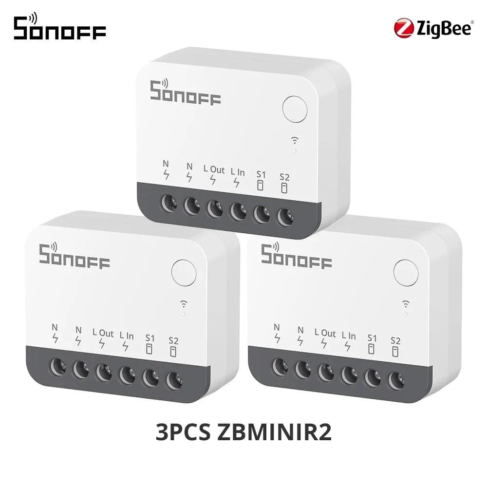 SONOFF ZBMINIR2 Extreme Zigbee Smart Switch Detach Relay External Switch Remote Control via eWeLink Compatible With Zigbee Hub