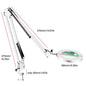 10X Magnifying LED Desk Lamp — 64 LED USB-Powered Magnifier with 3-Color Lighting, Adjustable Clamp for Soldering, Repair, Crafts & Skincare