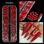 12 Grids Mixed Nail Rhinestones - SS6-SS30 Flat-Back Glass Gems for Nail Art