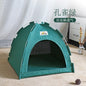 Removable Pet Tent Bed Semi-Enclosed Fleece Cat & Small Dog Sofa Basket Cozy Cave Sleeping Bed for Indoor Room Decor