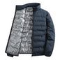 Men's Winter Down Jacket Warm Windproof Hiking Coat Thickened Casual Stand Collar Outerwear