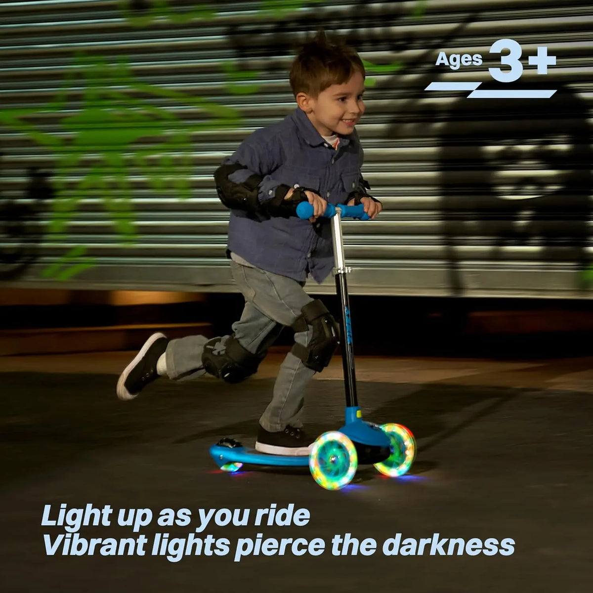 Joyfy 3-Wheel Kids Scooter with LED Wheels, 5-Position Height