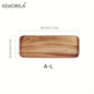 KEMORELA 1PCS Acacia Wood Coffee Tray Food CupTrays Decorative Wood Tray Dessert Candy Bamboo Tray Gongfu Tea Tray