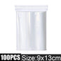 Clear Thick Resealable PE Bags – Reclosable Zip Storage Pouches for Jewelry, Food & Crafts (Sizes 4×6–12×18 cm / 1.6×2.4–4.7×7.1 in, 100–500 Pack)