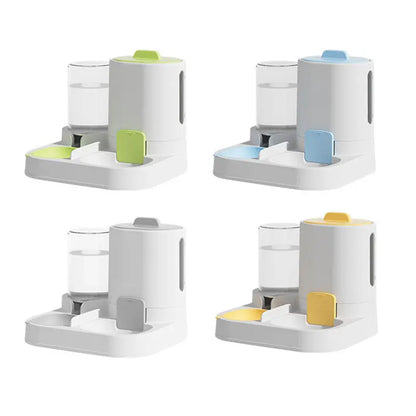 1-Pack Automatic Gravity-Fed Cat Water Dispenser & Feeder - Spill-Proof Large Capacity One-Piece Design