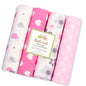 4-Pack 100% Cotton Receiving Baby Blankets 30 x 30 in (76 x 76 cm) Supersoft Newborn Swaddle