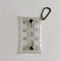 Portable Transparent Coin Clip Organizer Wallet – Small PVC Travel Coin & Card Holder
