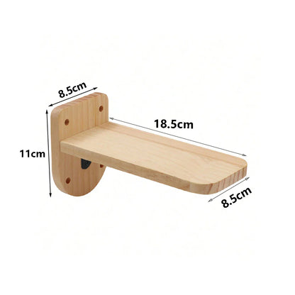 Wall-Mounted Cat Climbing Shelves with Steps, Scratching Post and Hideaway Bed