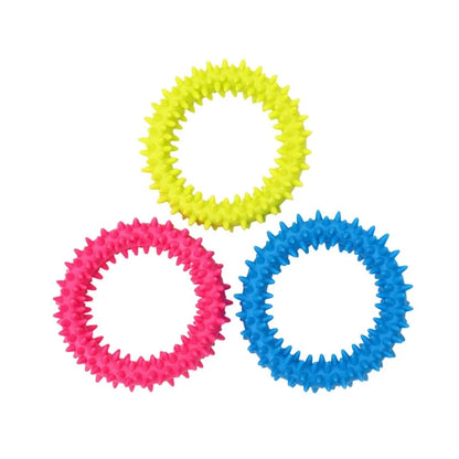 Durable Rubber Bone Chew Toy for Small Dogs - Bite-Resistant Teeth-Cleaning Training Toy