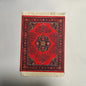 Woven Persian Flower Mouse Pad 9.1 x 7.1 in (23 x 18 cm) Non-Slip Rubber Desk Mat with Fringe — Retro Style