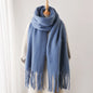 Women's Cashmere-Feel Long Tassel Scarf Shawl - Pashmina Blanket Wrap 94 in (240 cm) Thick Soft Winter Wrap