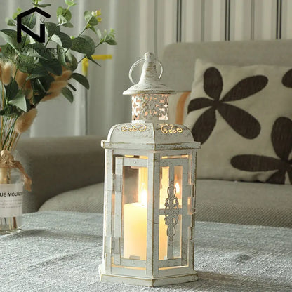 Metal Candle Lantern – Nordic Style Indoor & Outdoor Candle Holder