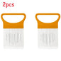 Colorful Onion Slicer & Holder - Stainless Steel Potato Chip Style Vegetable Slicer (1/2/3/4-Pack)