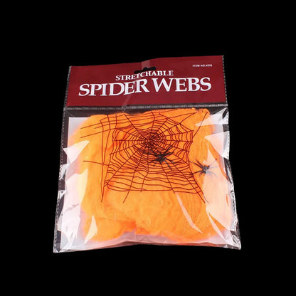 Stretchy Spider Web Halloween Decoration with Spider