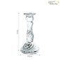 Clear Glass Pillar Candle Holder Table Candlestick for Dining Room Decor