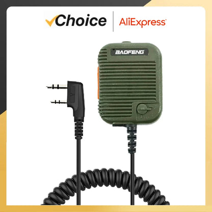 AR-152 PTT Speaker Microphone 2-Pin K-Type Handheld Mic for Two-Way Radios