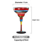 Handmade Colorful Margarita and Champagne Cocktail Glasses Set, Creative Glassware for Home Bar, Weddings and Parties