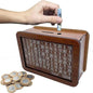 Wooden Piggy Bank Money Box – Reusable Cash Vault for Kids, Euro Savings Challenge (1,000 / 3,000 / 5,000 / 10,000 €)