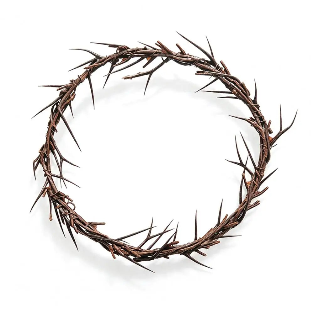 Halloween Crow Thorns Dead Branch Wreath – Realistic Spiked Branch Garland for Haunted House, Door & Horror Decor – 25cm & 45cm