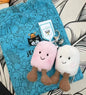 Cute Two-Tone Cat Plush Keychain – Soft Cotton Candy-Style Doll Bag Pendant, Car Hanging Accessory & Holiday Gift