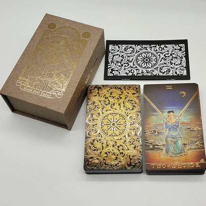 Fantastic 80 Pieces Silver foil Tarot Cards Waterproof PVC Quality With Flip Box As A Luxury Gift