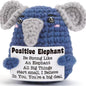 Funny Crochet Positive Inspirational Emotional Support Owl Doll Home Room Decoration Handmade Knitted Owl Desktop Ornament Gift