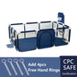 Baby Playpen Indoor Playard with Pull Rings – Ball Pit Compatible Activity Fence & Child Safety Barrier