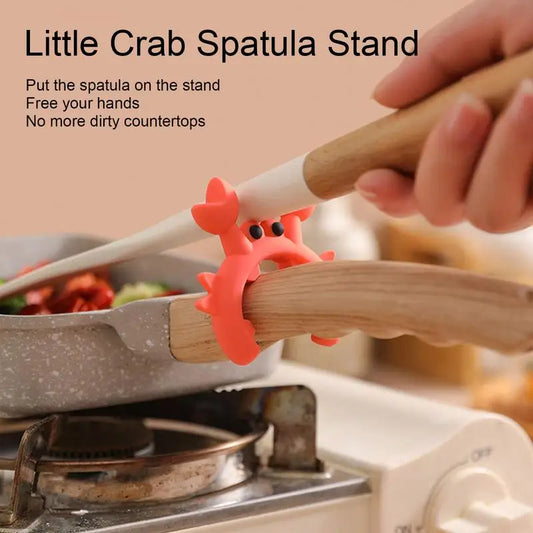Crab Silicone Utensil Rest Clip-On Spoon, Spatula & Ladle Holder 2.6 x 2.3 in (6.6 x 5.8 cm)