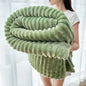 Solid  Colour Tutu Fleece Drawn Blanket Double-sided Flannel Multifunctional Leisure Blanket Office Lunch Break Blanket
