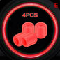 4-Pack Luminous Tire Valve Stem Caps 16×12×12mm (0.63×0.47×0.47 in) Glow-in-the-Dark Rhinestone Wheel Caps for Car Motorcycle Bike