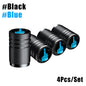 4-Pack Aluminum Tire Valve Stem Caps — Universal Dustproof Air Valve Caps for Car, Bike & Motorcycle
