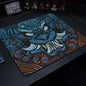 Cute Tiger Small Gaming Mouse Pad with Wrist Rest — Anti-Slip Rubber Desk Mat for Laptops & Keyboards