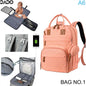 Waterproof Diaper Bag Backpack for Moms – Multi-Pocket Baby Travel Tote with Changing Pad & Stroller Straps