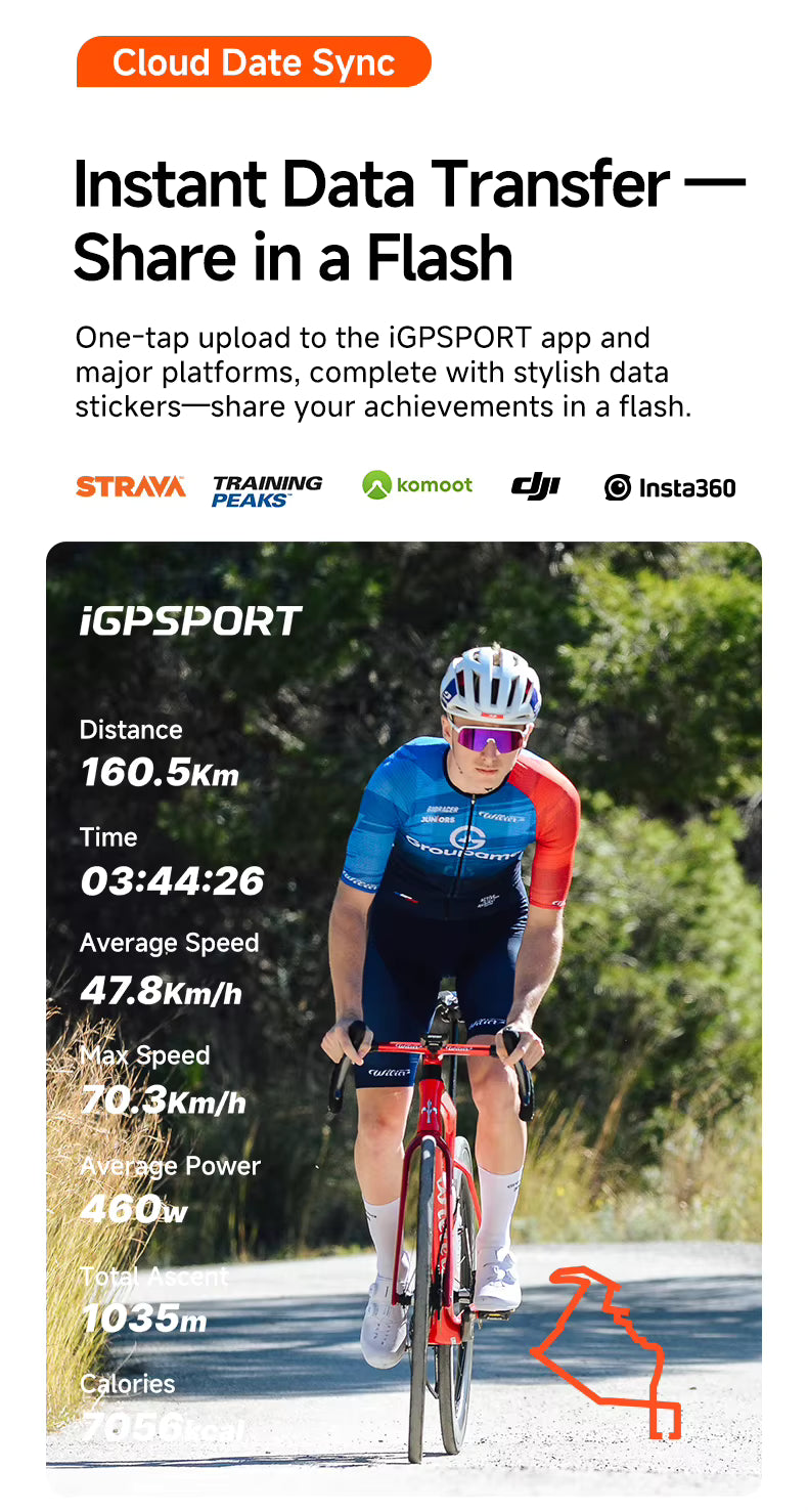 iGPSPORT BiNavi GPS Bike Computer - Touchscreen Map Navigation, 35hr Battery, IPX7, iClimb 3.0, Route Planning