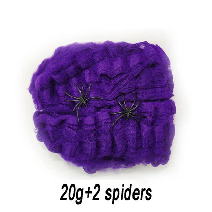 Cotton Spider Web Halloween Decoration - 6 Colors