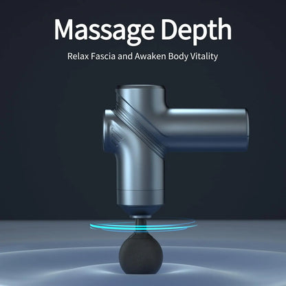LEERCON Mini Massage Gun – Deep Tissue Percussion Massager, Silent Brushless Motor, 6 Speeds, 4 Heads, USB-C, for Women & Men