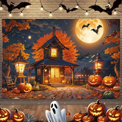 Halloween Photography Backdrop, Printed Vinyl