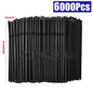 Multicolor Flexible Plastic Drinking Straws — Reusable Cocktail & Boba Straws 8.3 in (21 cm) x 0.2 in (5 mm) — Packs 50–6000 for Parties & Weddings