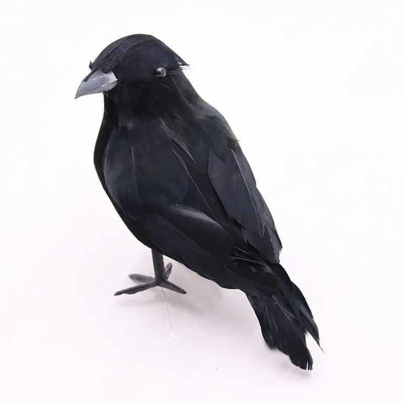 Artificial Crow Halloween Decoration, Feather Prop