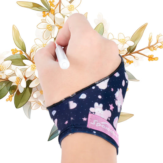 Two-Finger Drawing Glove for Graphics Tablets & Touchscreens – Sweatproof Artist Glove, Animal Print, Ambidextrous (S, M)