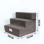 3-Step Pet Stairs for Small Dogs and Cats - Removable Washable Non-Slip Ramp Ladder