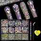 12 Grid Diamond Jewelry Set for Nail Art - Luxe Rhinestone Decorations