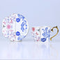Luxury Porcelain Mug with Saucer & Tray - European Retro Afternoon Tea Coffee Cup