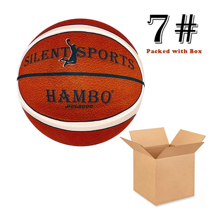 Silent Indoor Basketball with Fabric Cover — Sizes 5/6/7 Training Ball